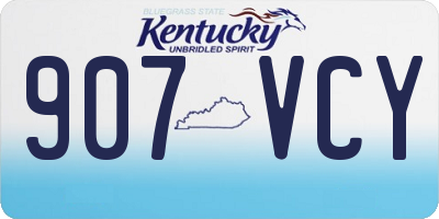 KY license plate 907VCY