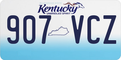 KY license plate 907VCZ