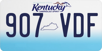 KY license plate 907VDF