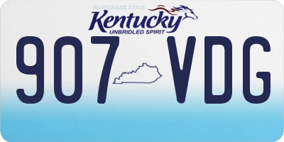 KY license plate 907VDG