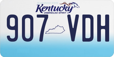 KY license plate 907VDH