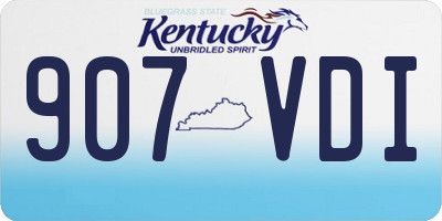 KY license plate 907VDI
