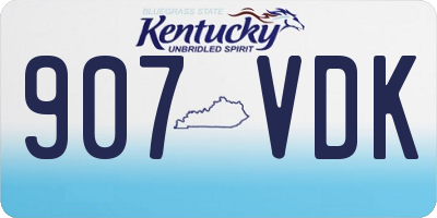 KY license plate 907VDK