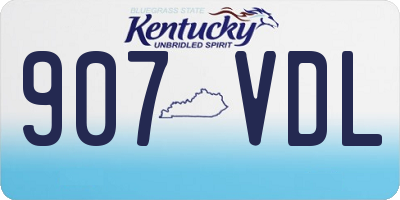 KY license plate 907VDL