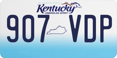 KY license plate 907VDP