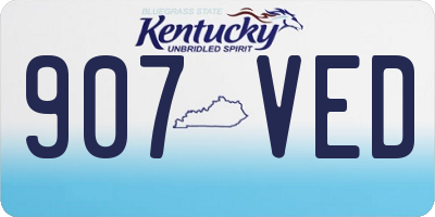 KY license plate 907VED