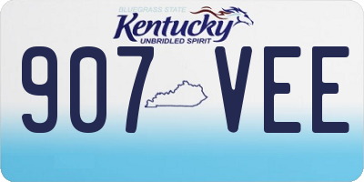 KY license plate 907VEE