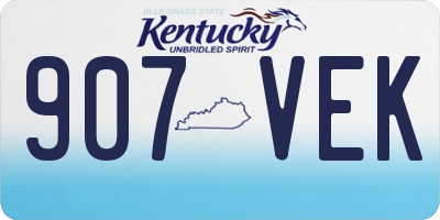 KY license plate 907VEK