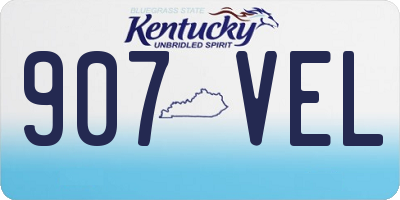 KY license plate 907VEL