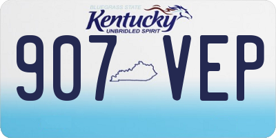 KY license plate 907VEP