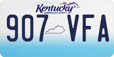 KY license plate 907VFA