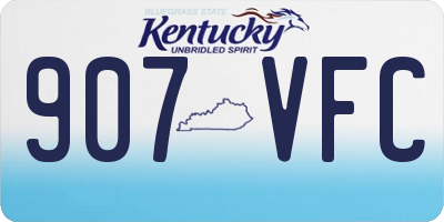 KY license plate 907VFC