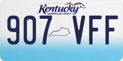 KY license plate 907VFF