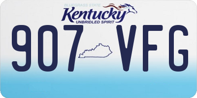 KY license plate 907VFG