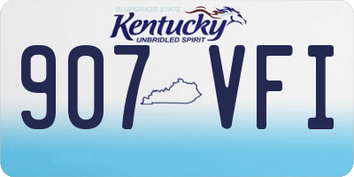 KY license plate 907VFI