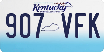 KY license plate 907VFK