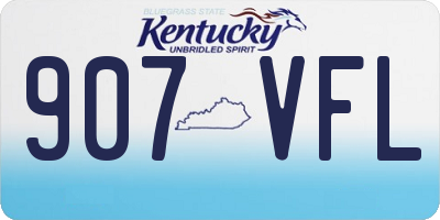 KY license plate 907VFL