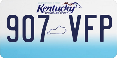 KY license plate 907VFP