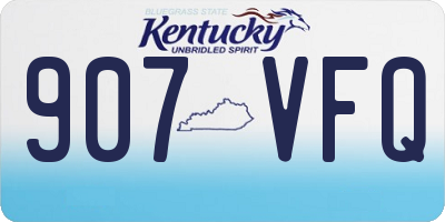 KY license plate 907VFQ