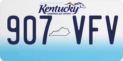 KY license plate 907VFV