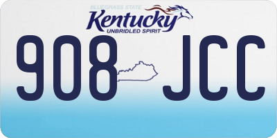 KY license plate 908JCC