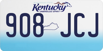 KY license plate 908JCJ