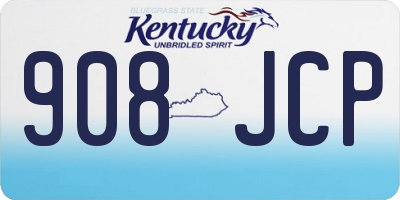 KY license plate 908JCP