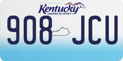 KY license plate 908JCU