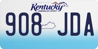 KY license plate 908JDA