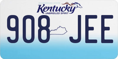 KY license plate 908JEE