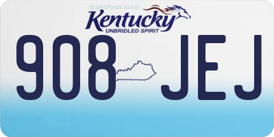 KY license plate 908JEJ
