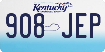 KY license plate 908JEP