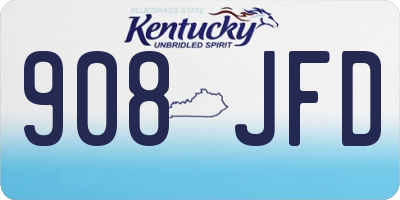 KY license plate 908JFD