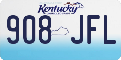 KY license plate 908JFL