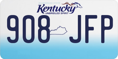 KY license plate 908JFP