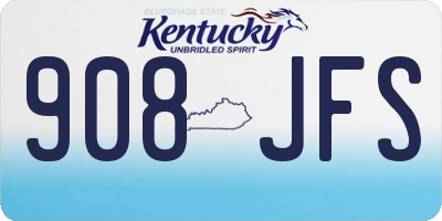 KY license plate 908JFS