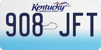 KY license plate 908JFT