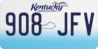 KY license plate 908JFV