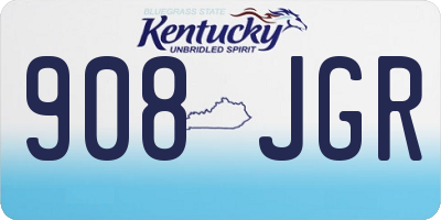 KY license plate 908JGR