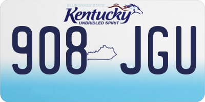 KY license plate 908JGU