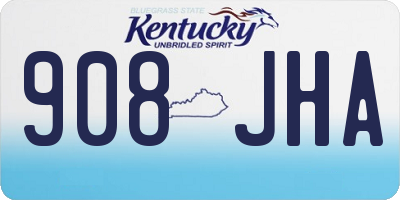 KY license plate 908JHA