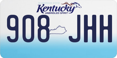 KY license plate 908JHH