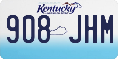 KY license plate 908JHM