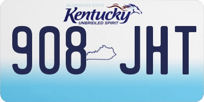 KY license plate 908JHT