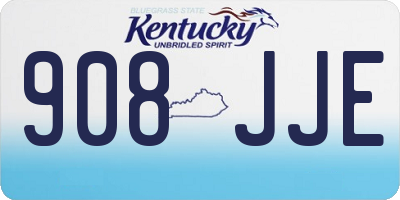 KY license plate 908JJE