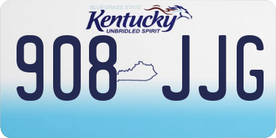 KY license plate 908JJG