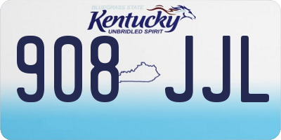 KY license plate 908JJL