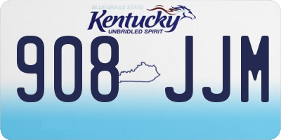 KY license plate 908JJM