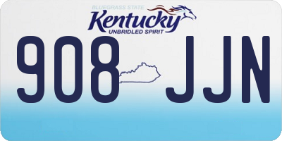 KY license plate 908JJN