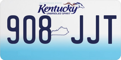 KY license plate 908JJT
